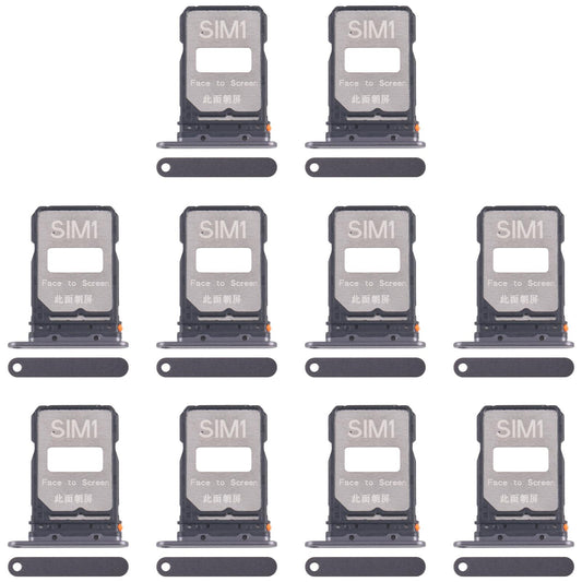 For Xiaomi Poco F7 Pro 10pcs Original SIM Card Tray + SIM Card Tray (Black)