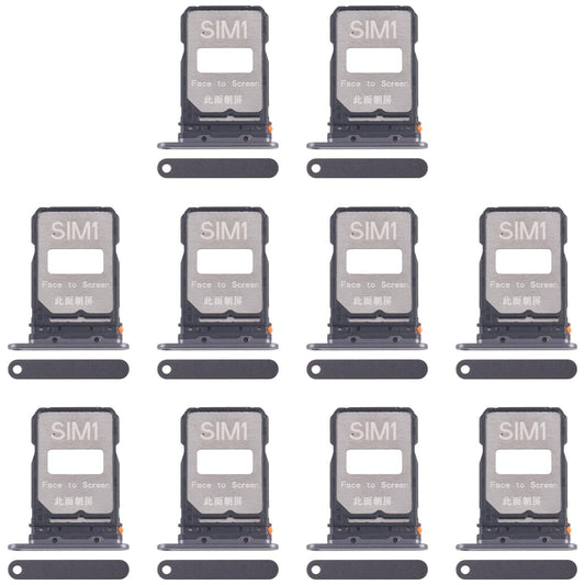 For Xiaomi Poco F7 Pro 10pcs Original SIM Card Tray + SIM Card Tray (Black)