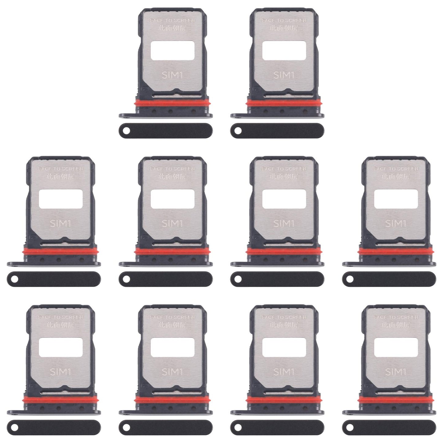 For Xiaomi Poco F7 Ultra 10pcs Original SIM Card Tray + SIM Card Tray (Frosted Black)