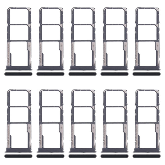 For Xiaomi Redmi 14C 4G 10pcs Original SIM Card Tray + SIM Card Tray + Micro SD Card Tray (Black)