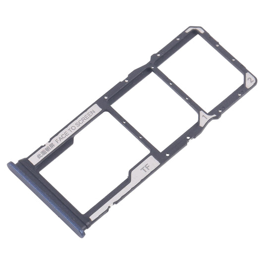 For Xiaomi Redmi 14C 4G 10pcs Original SIM Card Tray + SIM Card Tray + Micro SD Card Tray (Blue)