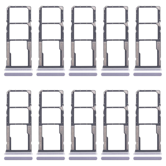 For Xiaomi Redmi 14C 4G 10pcs Original SIM Card Tray + SIM Card Tray + Micro SD Card Tray (Purple)