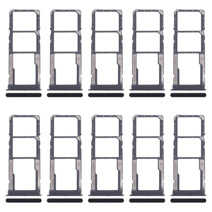 For Xiaomi Redmi 14R 5G 10pcs Original SIM Card Tray + SIM Card Tray + Micro SD Card Tray (Black)