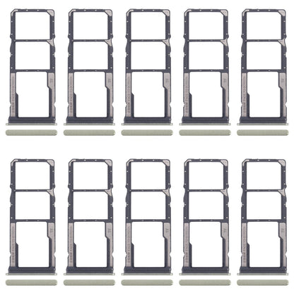 For Xiaomi Redmi 14R 5G 10pcs Original SIM Card Tray + SIM Card Tray + Micro SD Card Tray (Green)