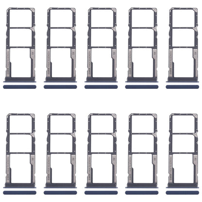 For Xiaomi Redmi 14R 5G 10pcs Original SIM Card Tray + SIM Card Tray + Micro SD Card Tray (Blue)