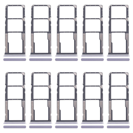 For Xiaomi Redmi 14R 5G 10pcs Original SIM Card Tray + SIM Card Tray + Micro SD Card Tray (Purple)