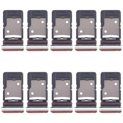 For Tecno Camon 18 P 10pcs Original SIM Card Tray + SIM Card Tray + Micro SD Card Tray (Gold)