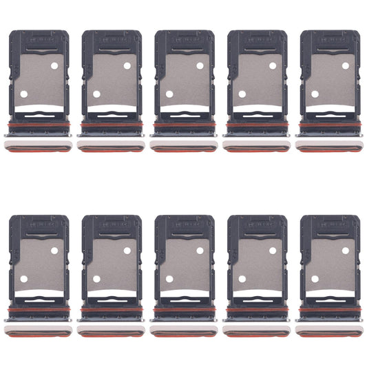 For Tecno Camon 18 P 10pcs Original SIM Card Tray + SIM Card Tray + Micro SD Card Tray (Gold)