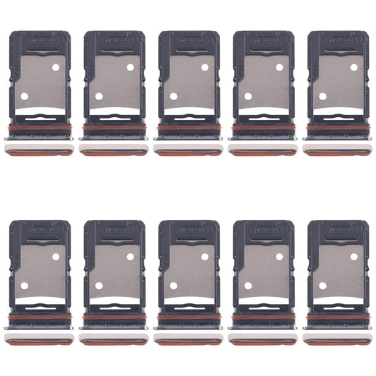 For Tecno Camon 18 P 10pcs Original SIM Card Tray + SIM Card Tray + Micro SD Card Tray (Gold)