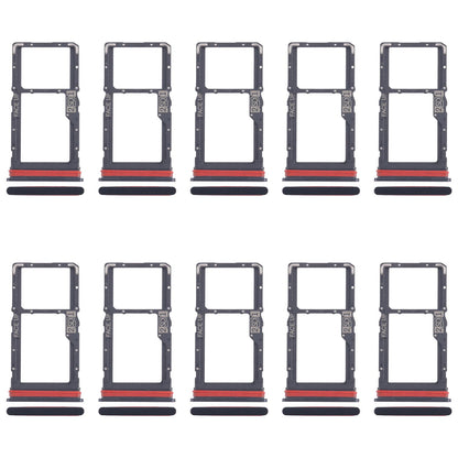 For Motorola Moto G53 XT2335-2 10pcs Original SIM + Micro SD Card Tray (Black)