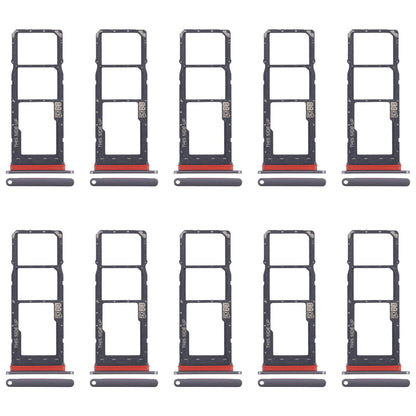 For Motorola Moto E40 10pcs Original SIM Card Tray + SIM Card Tray + Micro SD Card Tray (Grey)