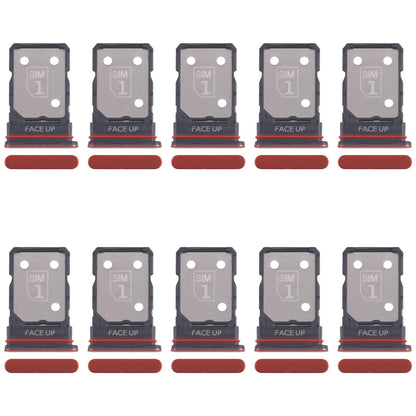 For Motorola Edge 50 Neo 10pcs Original SIM Card Tray + SIM Card Tray (Red)