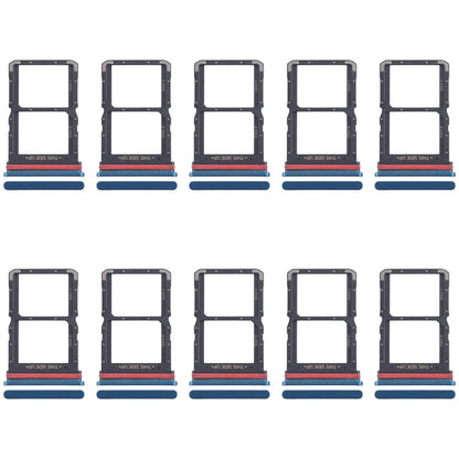 For Motorola Moto G71 5G XT2169-1 XT2169-2 10pcs Original SIM Card Tray + SIM Card Tray (Blue)