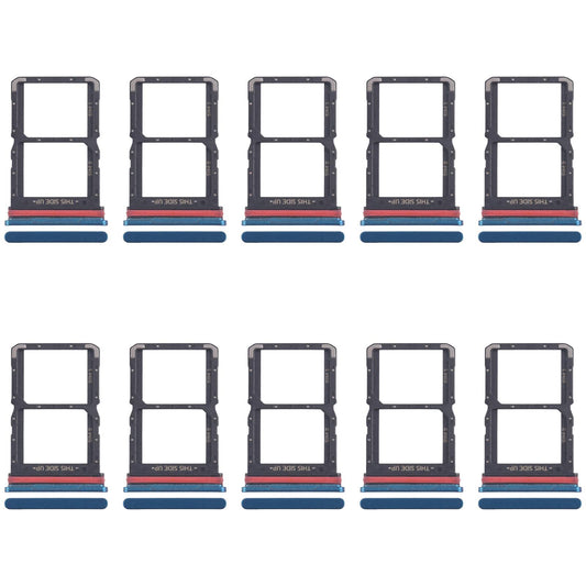 For Motorola Moto G71 5G XT2169-1 XT2169-2 10pcs Original SIM Card Tray + SIM Card Tray (Blue)