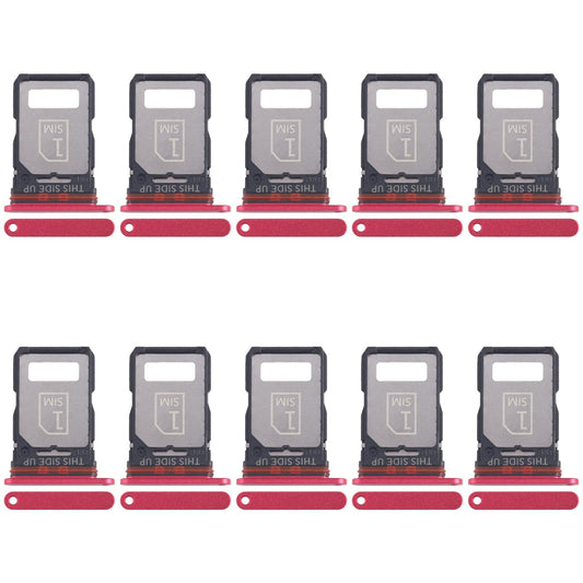For Motorola Edge 30 Fusion XT2243-1 10pcs Original SIM Card Tray + SIM Card Tray (Red)