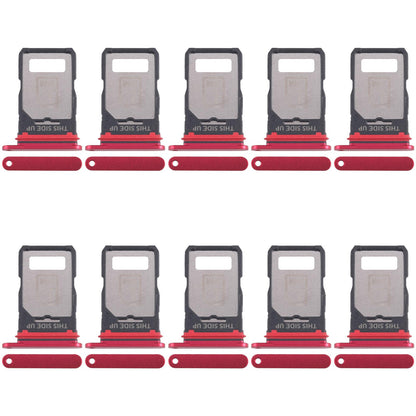 For Motorola Edge 40 XT2303-2 10pcs Original SIM Card Tray + SIM Card Tray (Red)