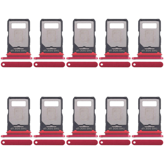 For Motorola Edge 40 XT2303-2 10pcs Original SIM Card Tray + SIM Card Tray (Red)