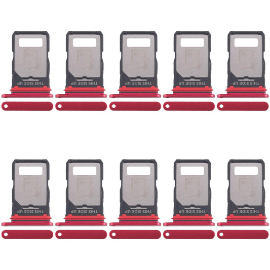 For Motorola Edge 40 XT2303-2 10pcs Original SIM Card Tray + SIM Card Tray (Red)