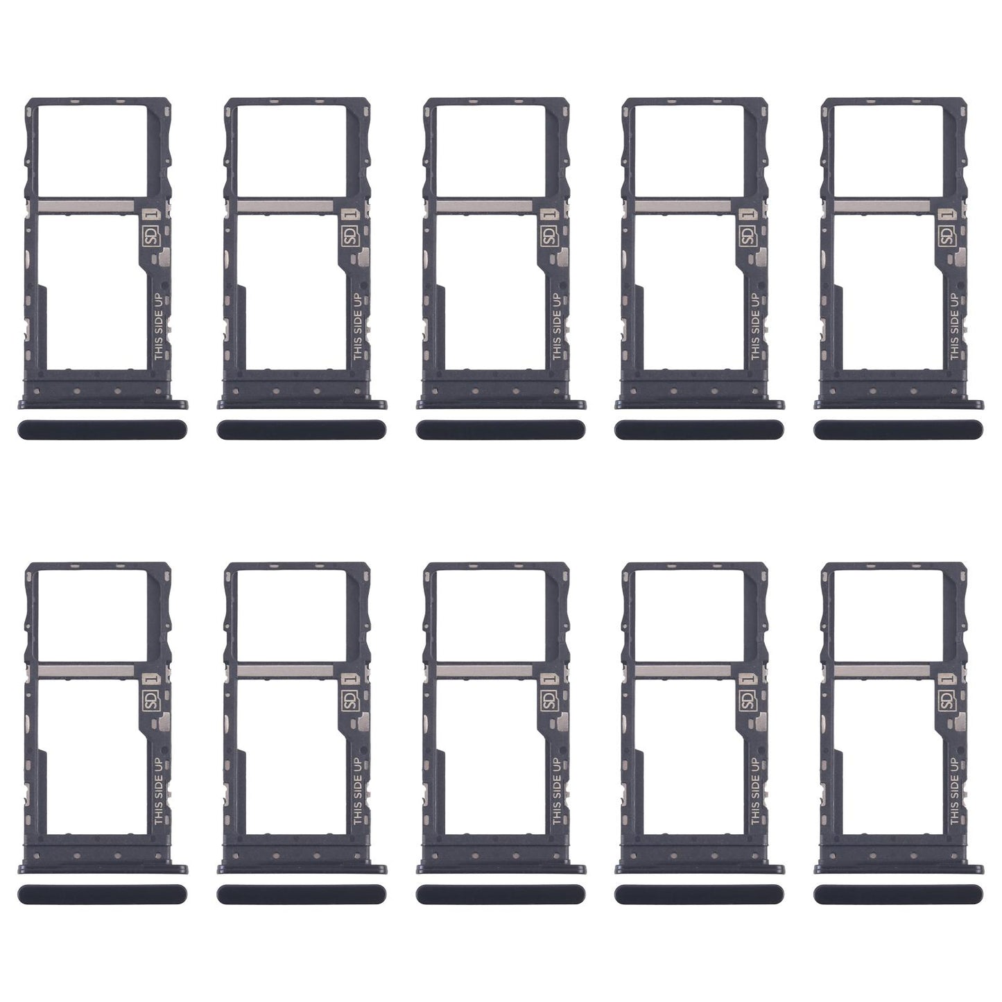 For Motorola Moto G 2022 10pcs Original SIM + Micro SD Card Tray (Black)