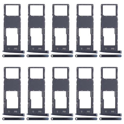 For Motorola Moto G6 Plus 10pcs Original SIM + Micro SD Card Tray (Black)