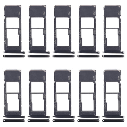 For Motorola Moto G7 Plus 10pcs Original SIM + Micro SD Card Tray (Black)