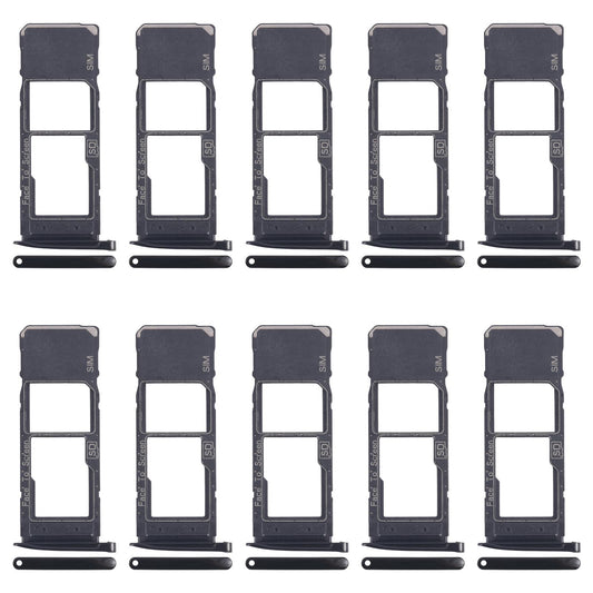 For Motorola Moto G7 Plus 10pcs Original SIM + Micro SD Card Tray (Black)