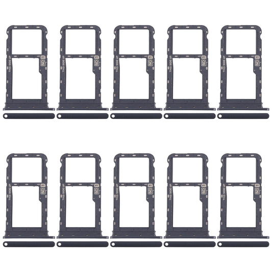 For Motorola Moto G60 10pcs Original SIM + Micro SD Card Tray (Black)