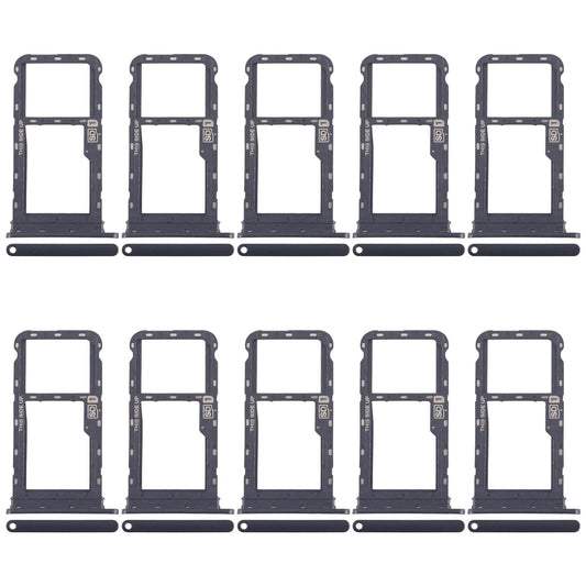 For Motorola Moto G60 10pcs Original SIM + Micro SD Card Tray (Black)