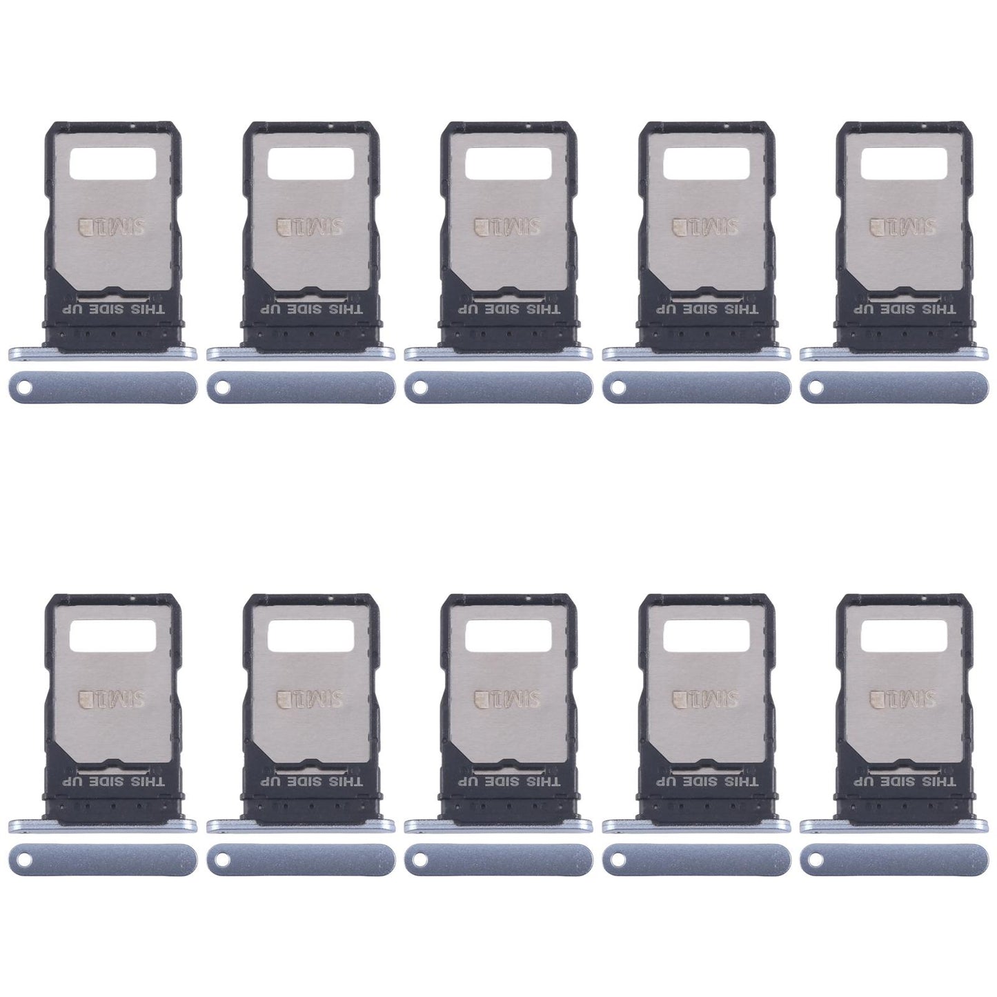 For Motorola Edge 50 Fusion 10pcs Original SIM Card Tray + SIM Card Tray (Blue)