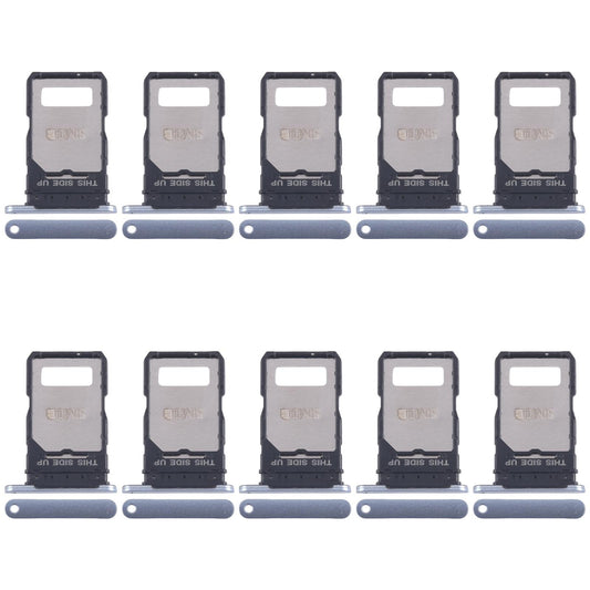 For Motorola Edge 50 Fusion 10pcs Original SIM Card Tray + SIM Card Tray (Blue)