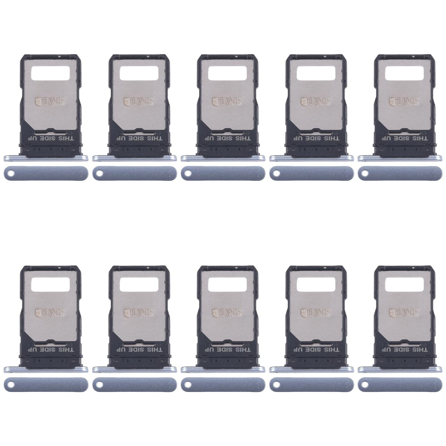 For Motorola Edge 50 Fusion 10pcs Original SIM Card Tray + SIM Card Tray (Blue)