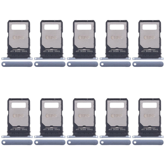 For Motorola Edge 50 Fusion 10pcs Original SIM Card Tray + SIM Card Tray (Blue)