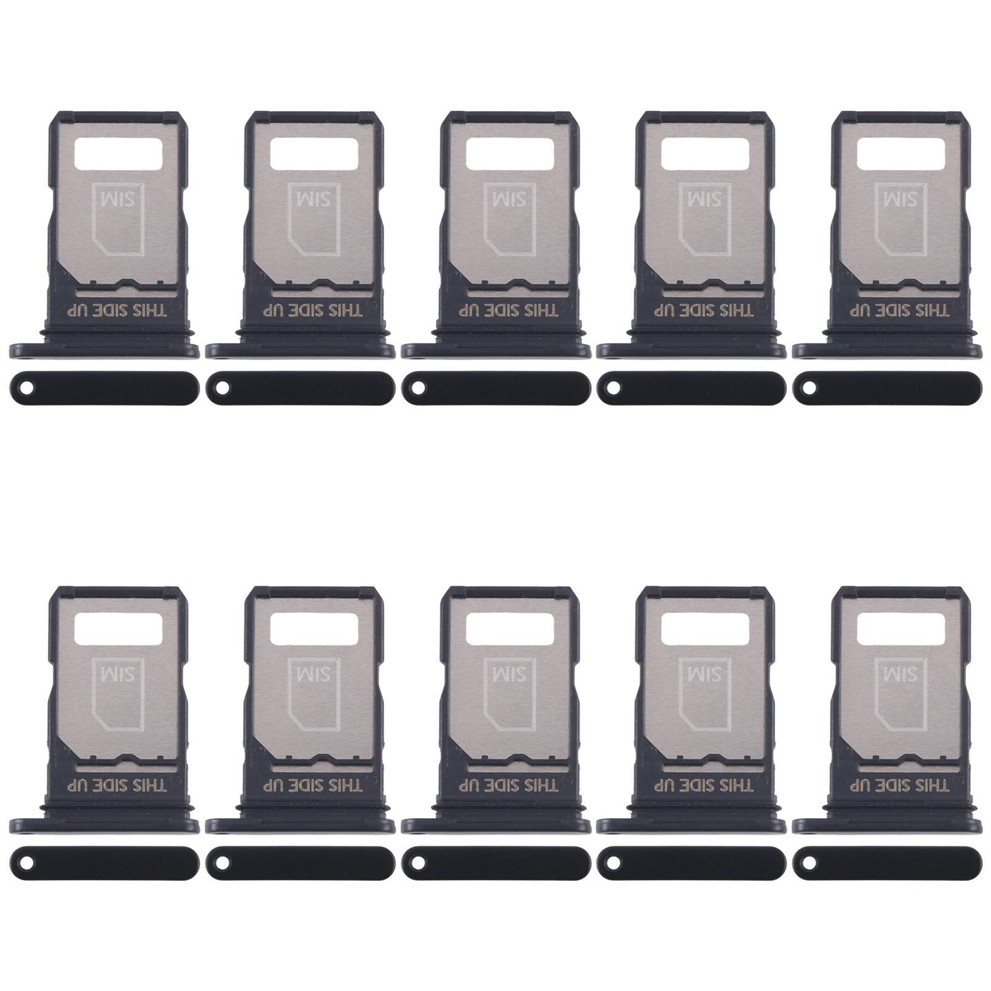 For Motorola Edge 40 Neo XT2307-1 10pcs Original SIM Card Tray (Black)