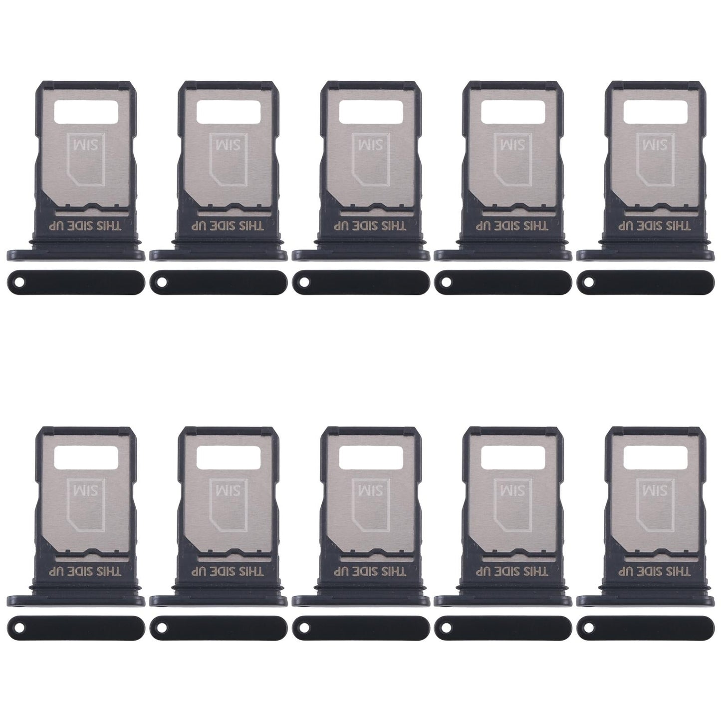 For Motorola Edge 40 Neo XT2307-1 10pcs Original SIM Card Tray (Black)