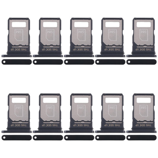 For Motorola Edge 40 Neo XT2307-1 10pcs Original SIM Card Tray (Black)