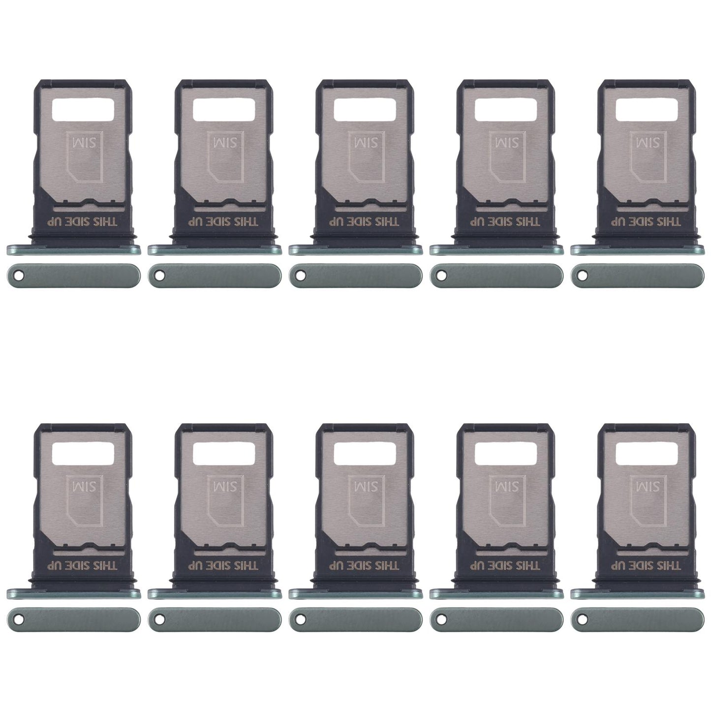 For Motorola Edge 40 Neo XT2307-1 10pcs Original SIM Card Tray (Green)