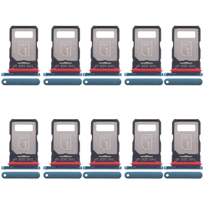 For Motorola Edge 40 Neo XT2307-1 10pcs Original SIM Card Tray (Blue)