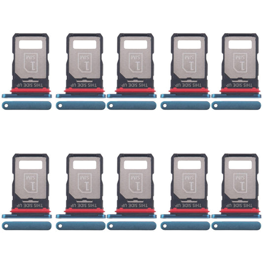 For Motorola Edge 40 Neo XT2307-1 10pcs Original SIM Card Tray (Blue)