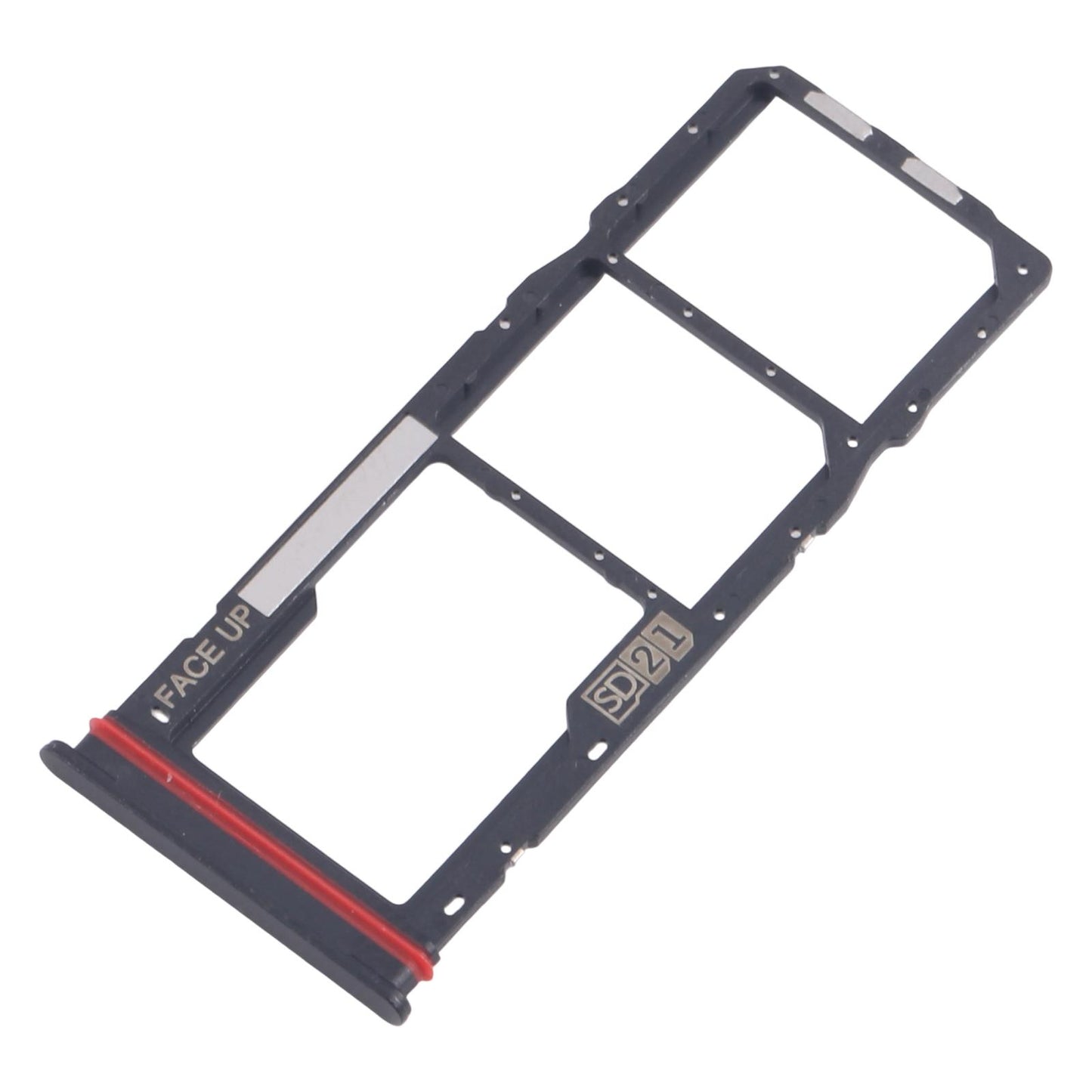 For Motorola Moto G04 10pcs Original SIM Card Tray + SIM Card Tray + Micro SD Card Tray (Black)