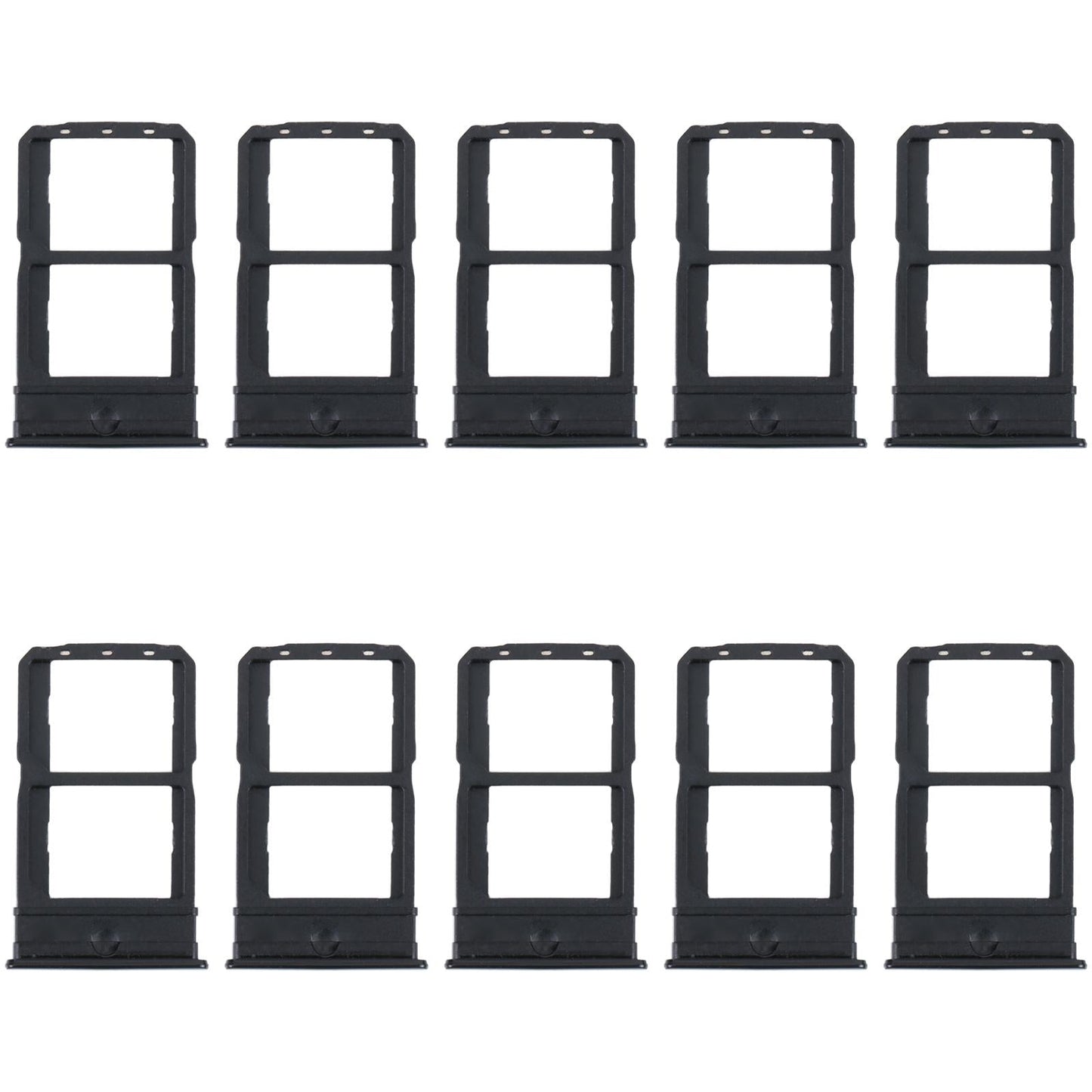For vivo iQOO Neo5 Lite V2118A 10pcs Original SIM Card Tray + SIM Card Tray (Black)