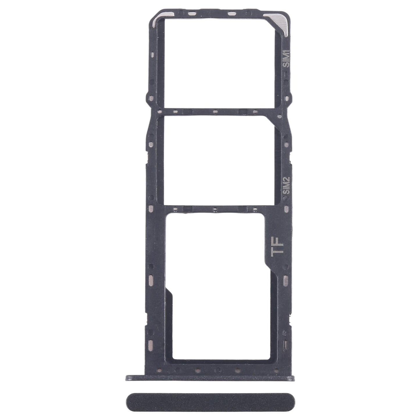 For ZTE Blade A35 SIM Card Tray + SIM Card Tray + Micro SD Card Tray (Black)