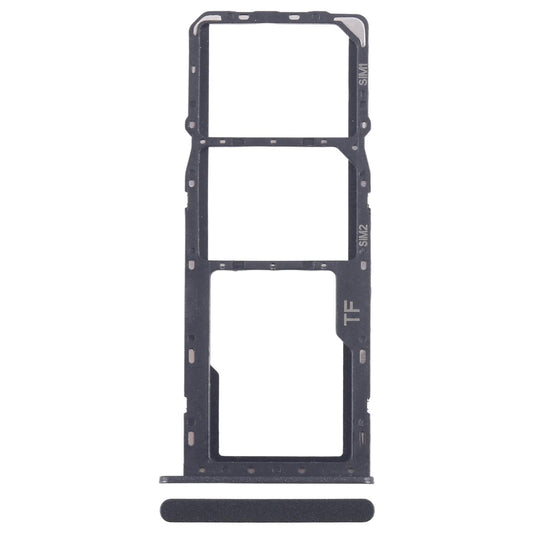 For ZTE Blade A35 SIM Card Tray + SIM Card Tray + Micro SD Card Tray (Black)