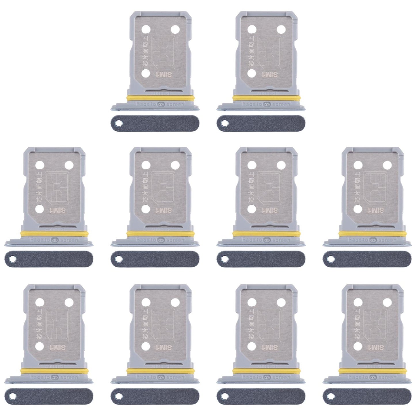For Realme GT Neo 3 10pcs Original SIM Card Tray + SIM Card Tray (Baby Blue)