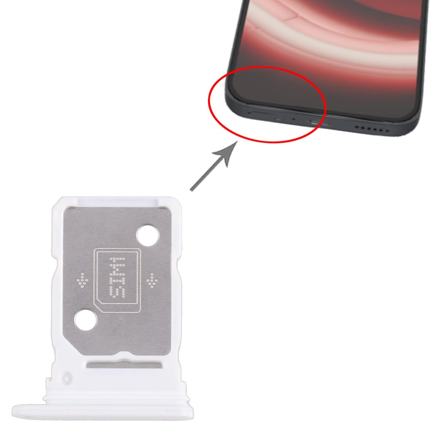 For Nothing Phone 2A SIM Card Tray + SIM Card Tray (White)