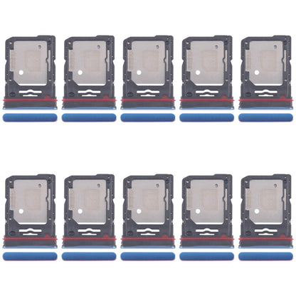 For Motorola Edge 60 10pcs Original SIM Card Tray + SIM Card Tray / Micro SD Card Tray (Blue)