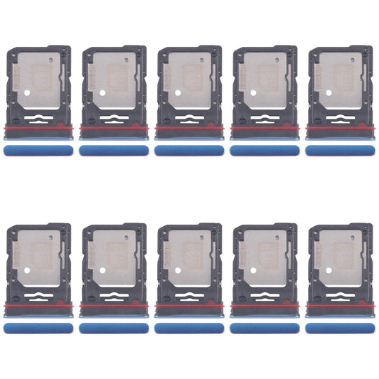 For Motorola Edge 60 10pcs Original SIM Card Tray + SIM Card Tray / Micro SD Card Tray (Blue)
