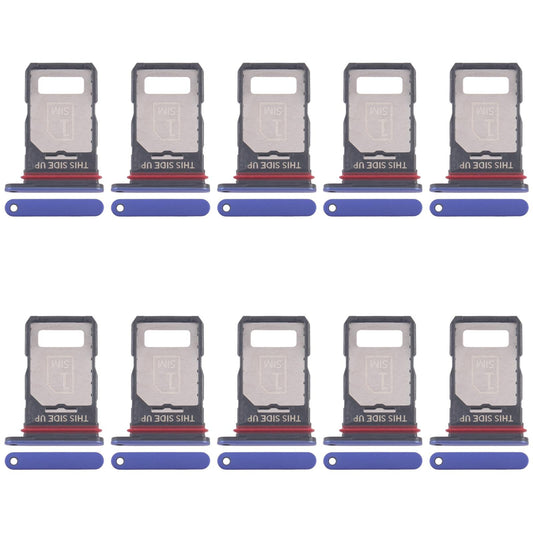 For Motorola Edge 60 Pro 10pcs Original SIM Card Tray + SIM Card Tray (Blue)