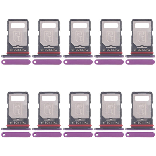 For Motorola Edge 60 Pro 10pcs Original SIM Card Tray + SIM Card Tray (Purple)