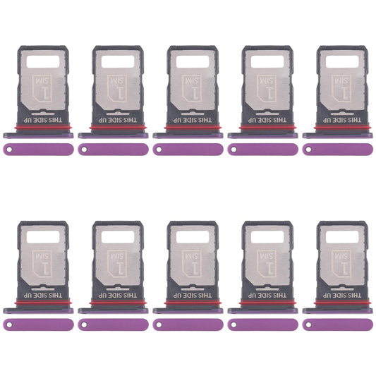 For Motorola Edge 60 Pro 10pcs Original SIM Card Tray + SIM Card Tray (Purple)
