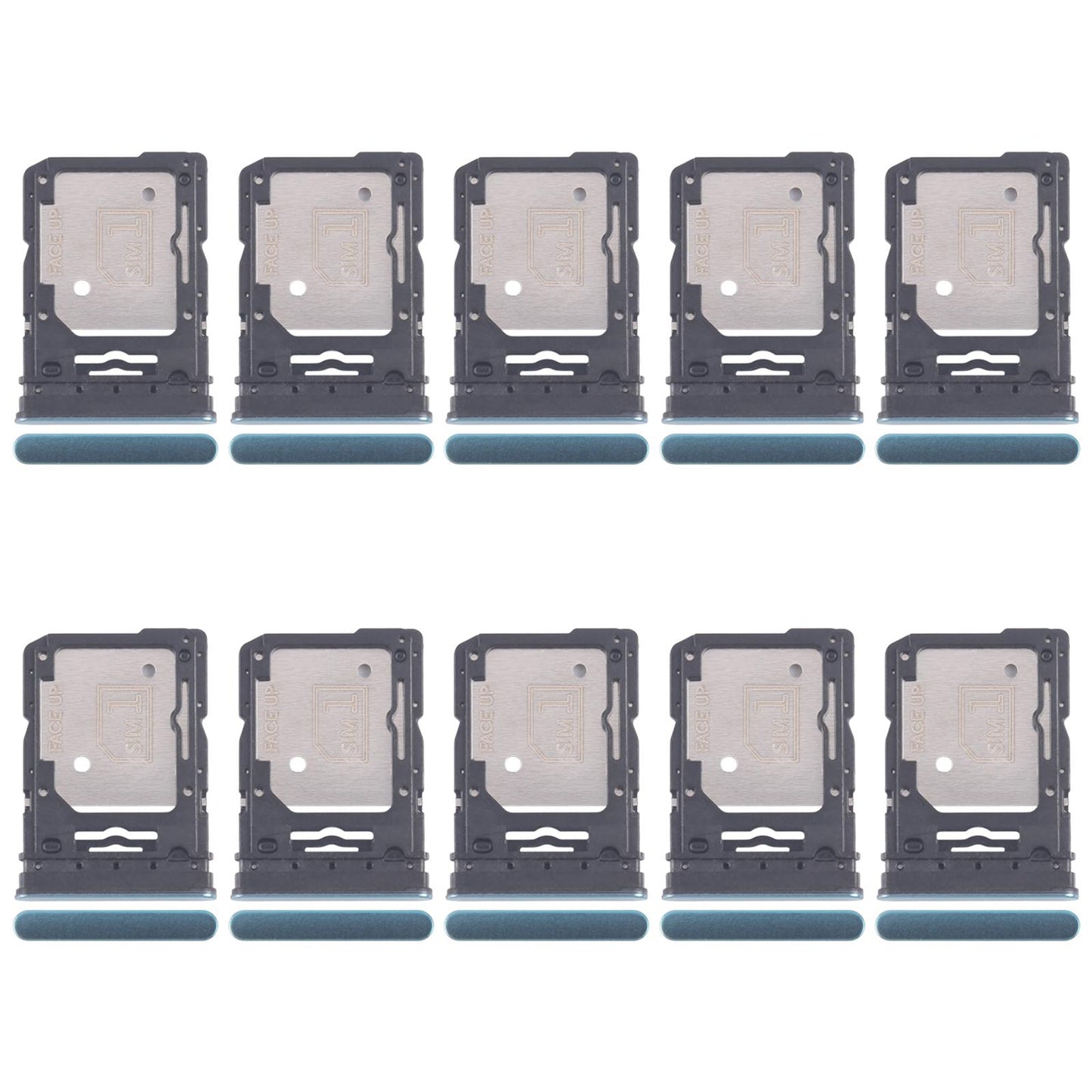 For Motorola Edge 60 Fusion 10pcs Original SIM Card Tray + SIM Card Tray / Micro SD Card Tray (Green)